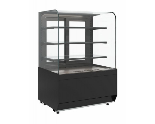 Витрина нейтральная напольная Carboma KR70 N 1,3-1 Light (9005)