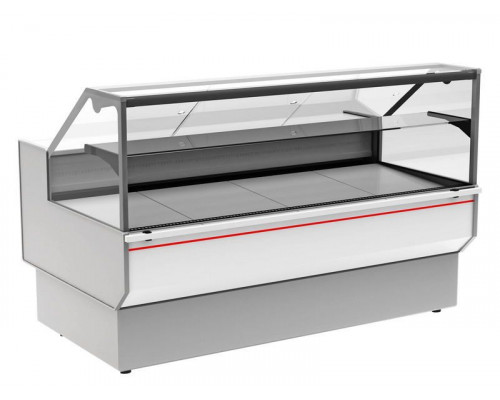 Витрина универсальная Carboma GC95 SV 1,5-1 (ВХСр-1,5 Carboma GC95) (0011-9003 боковины серые, декор белый)