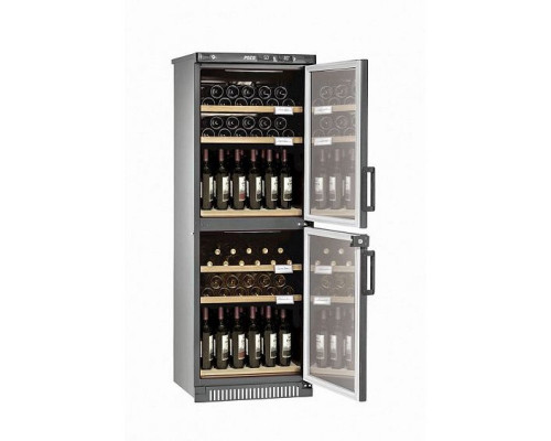 Винный шкаф двухкамерный Pozis ШВД-78 вишневый